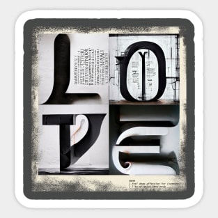 Letter Abstract - Love Sticker